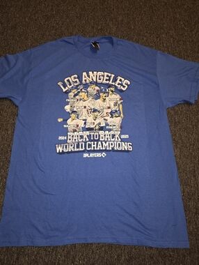 Gildan Royal Blue Los Angeles Back to Back World Champions Graphic Tee